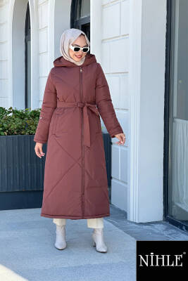 Mahza 7618 Kapüşonlu 130cm Astarlı Kışlık Su Geçirmez Kap Bordo - Mahza