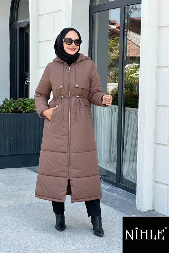 Mahza 7620 Su Geçirmez 120 cm Kumaş Kap Kahverengi - 1