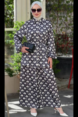 Mahza 8195 İpek Saten Bol Paça Pantolon Takım Siyah - Mahza