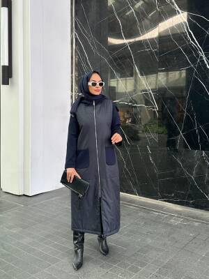 Mahza Mevsimlik Kolları Çelik Örme Kumaş Yeni Sezon Kap 7656 Lacivert - Nihle