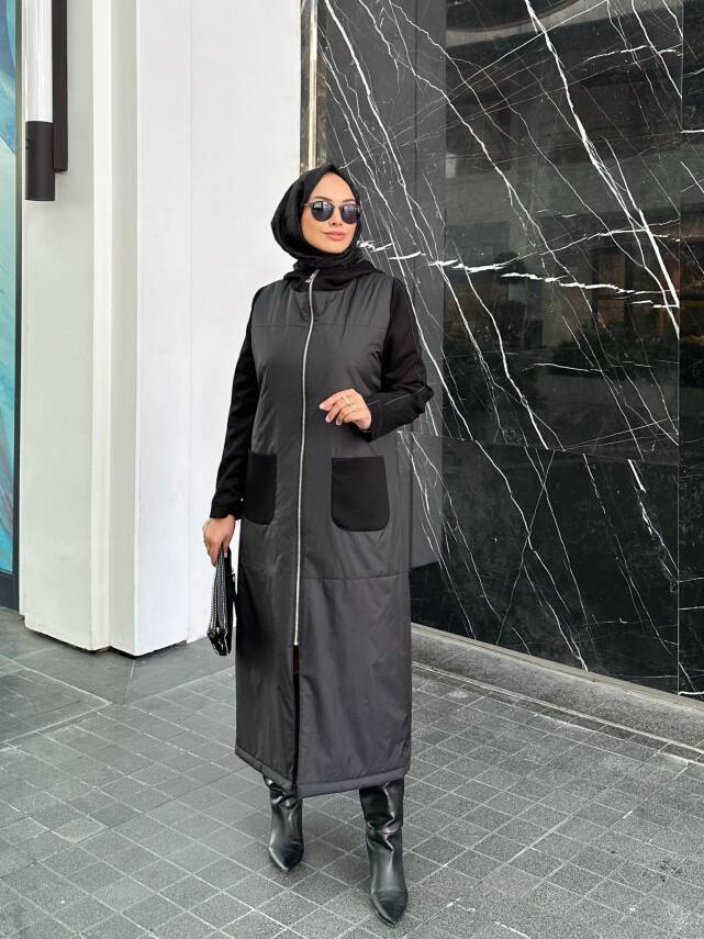 Mahza Mevsimlik Kolları Çelik Örme Kumaş Yeni Sezon Kap 7656 Lacivert - 2